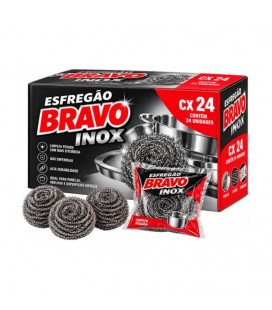 Esfregao Bravo Inox cx/24