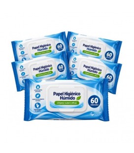 Papel Higienico Humido 60 uni cx/5