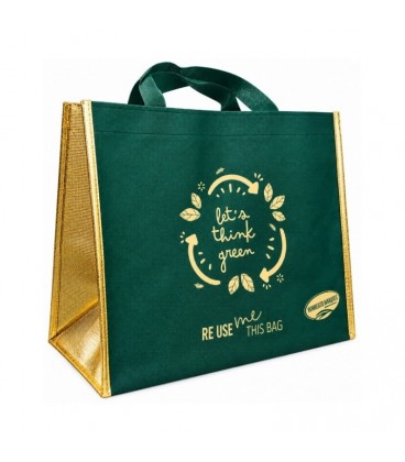 Saco Verde + Dourado HM Mate Laminado Reut c/Asa