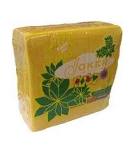Guardanapos Joker Tipo Tecido Amarelo 40x40 cx/24