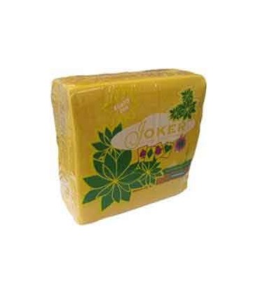 Guardanapos Joker Tipo Tecido Amarelo 40x40 cx/24