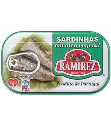 Sardinha Ramirez em Oleo Vegetal 125gr
