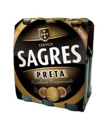 Sagres Preta C/ Alcool T.P. 0.33 6Pak cx/24