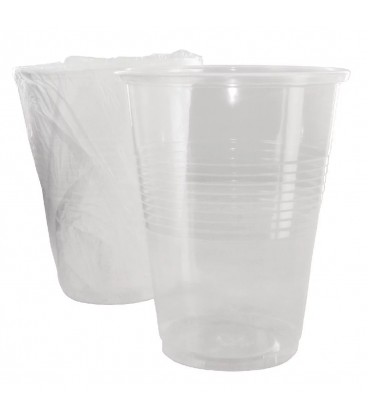 Copos Plástico Transparente Embalado Individualmente 220 ml cx/1000