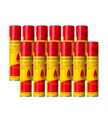 Butano (Gas) Ronson 250+50 ml :12 un
