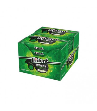 Pastilha Trident Senses Menta Verdes Rain F cx/12