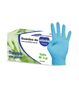 Luvas Nitrilo Azul Tamanho M s/po 100 un