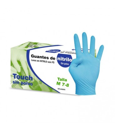 Luvas Nitrilo Azul Tamanho M s/po 100 un
