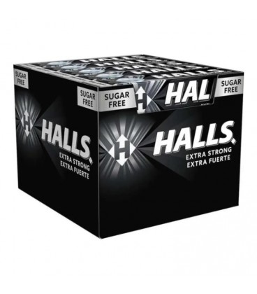 Halls Mentol Extra Strong s/Acucar (Preto) cx/20