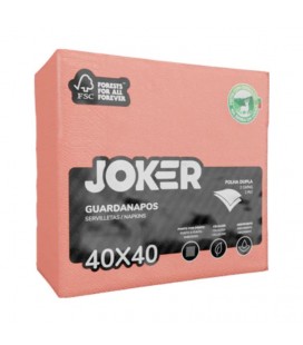 Guardanapos Joker Tipo Tecido Salmao 40x40 cx/24