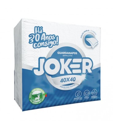 Guardanapos Joker Tipo Tecido Branco 40x40 cx/24
