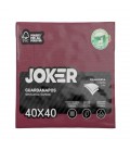 Guardanapos Joker Tipo Tecido Bordeaux 40x40 cx/24