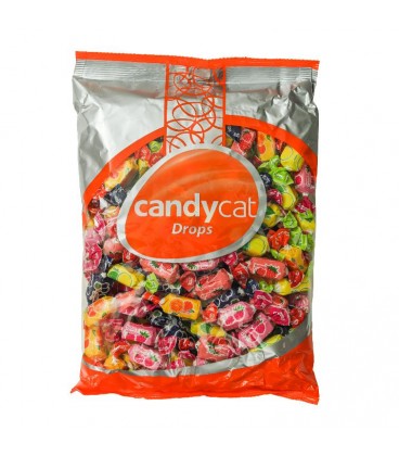 Caramelos Rebucados de Fruta Candycat 1 Kg cx/12