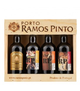 Conjunto 4 Miniat Porto R.Pinto 90ml Madeira cx/10