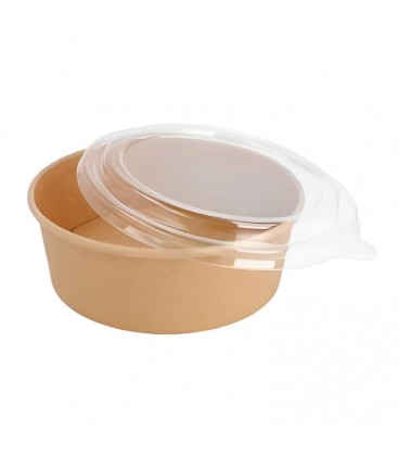 Saladeira Kraft 1200 ml c/ Tampa Pet 50 un cx/6