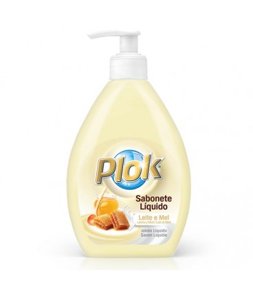 Sabonete Liquido Maos Plok Leite e Mel 600 ml cx/8