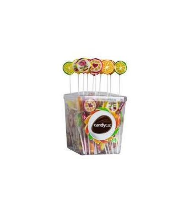 Candycat- Piruletas Rock Frutas 100*10g 