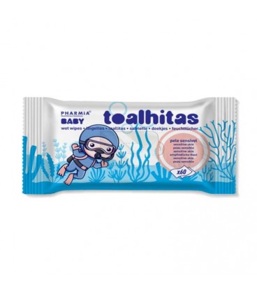 Toalhitas Pharmia Baby Aqua Wipes 60 un cx/4